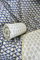Deep Blue Bagru Print Dohar Handcrafted Comfort