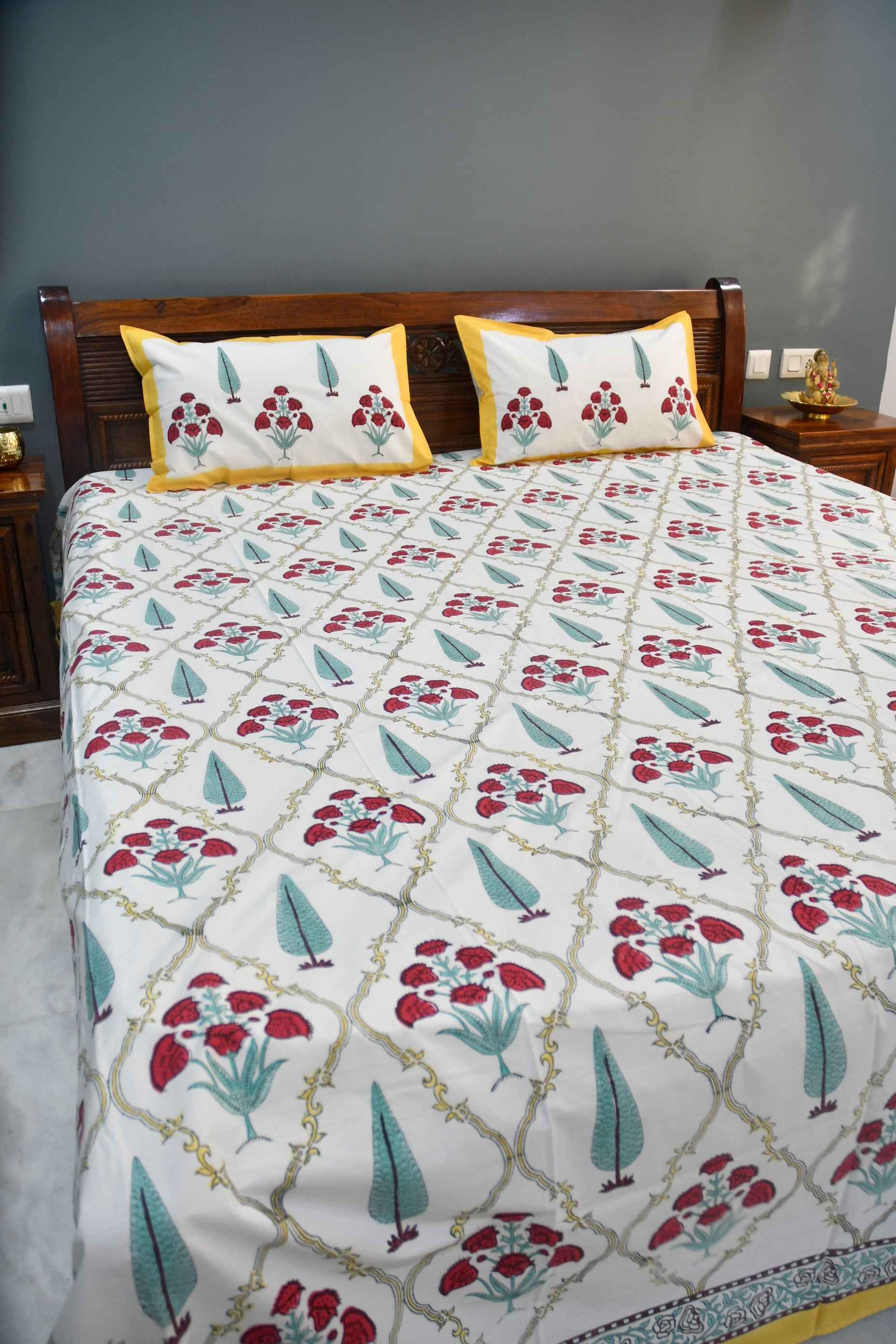 Khushnuma Bedsheet: Jaipur Luxury for Your Bedroom