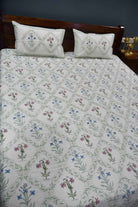 Classic Mughal Jaal Handblock Cotton Bedsheet