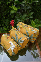 Mustard Yellow Utility Bag- Hand Block Print