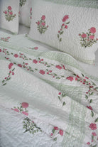 Pink Gulshan Handblock Cotton Bedding set