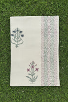 Textile with floral patterns on a textured background