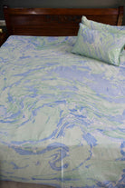 Ocean Marble Bedsheet:  Hand Block Print, Jaipur, Premium Cotton