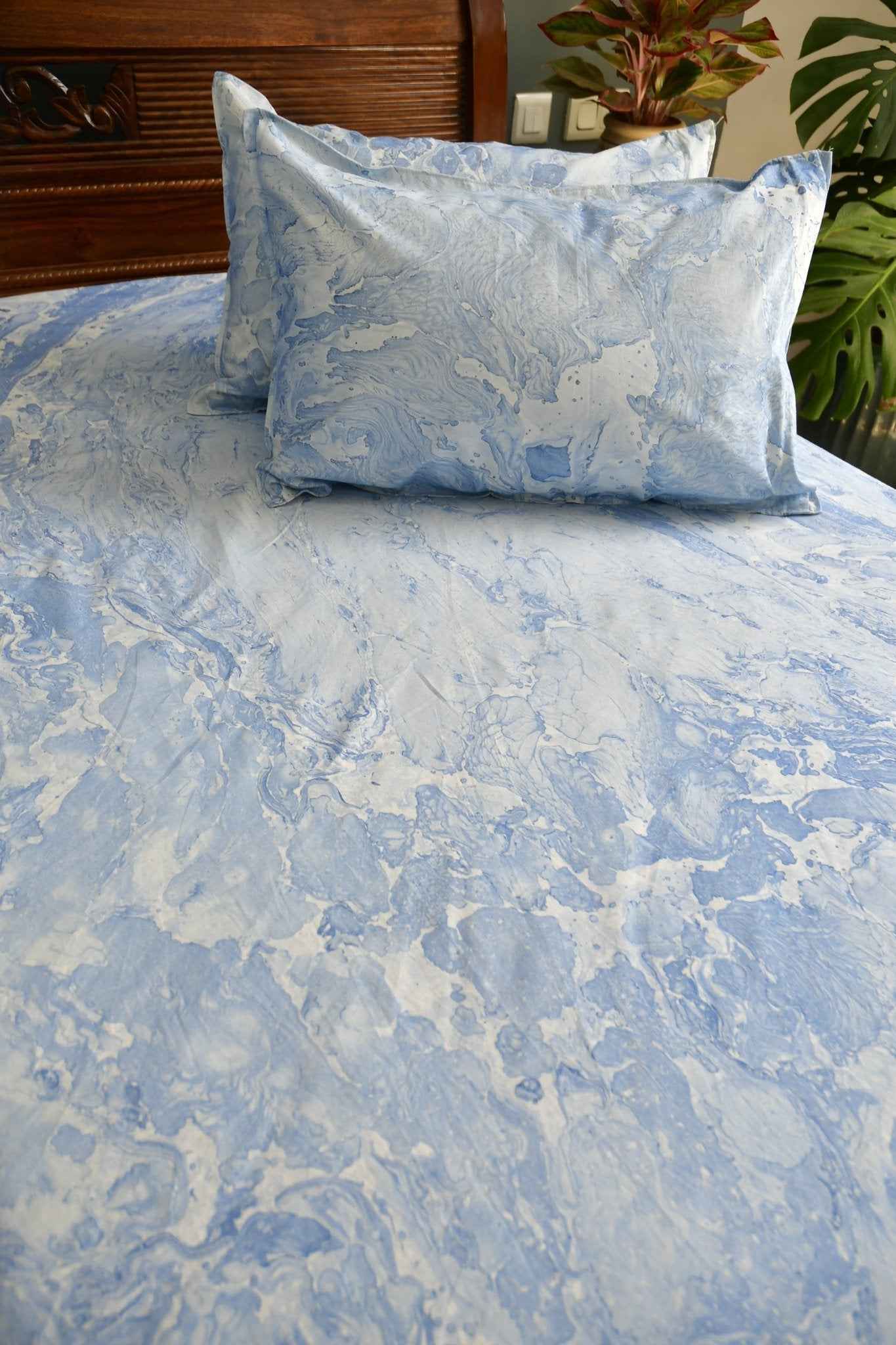 Blue Marble Bedsheet - Add Elegance to Your Bedroom