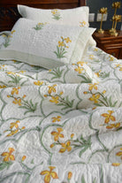 Yellow Jaal Handblock Bedcover : Timeless Design