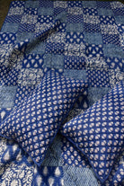 Indigo Dabu Print Quilted Bedcover : Effortlessly Classy