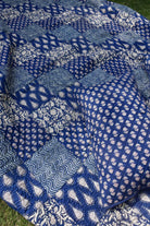 Indigo Dabu Print Quilted Bedcover : Effortlessly Classy