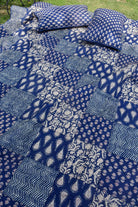 Indigo Dabu Print Quilted Bedcover : Effortlessly Classy