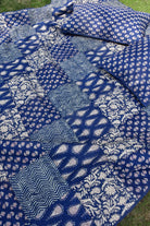 Indigo Dabu Print Quilted Bedcover : Effortlessly Classy