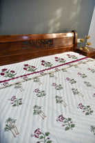 Red Poppy Reversible Quilt | Hand-Blocked Design