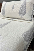 Serene Cypress Quilted bedcover : Tranquil Retreat