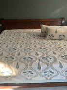 Cypress Mughal Jaal Handloom Bed Cover & Bedding Set