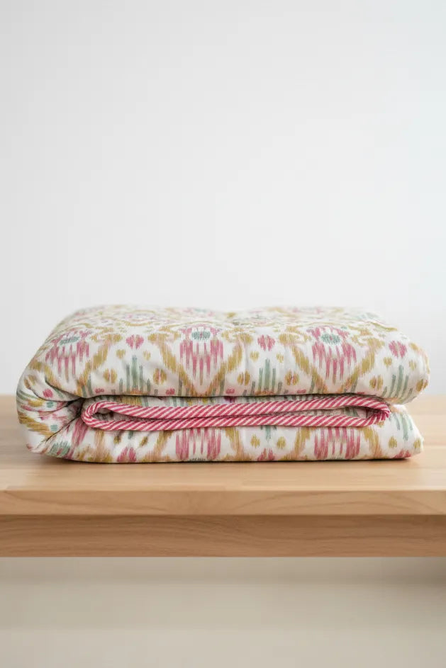 Pink and white Dohar 