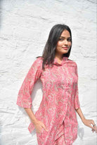 Pink Paisley Co-Ord Set, Premium Comfort : Jaipuri
