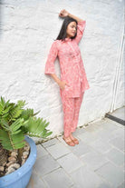 Pretty Peach Floral Co-ord Set : Blossom into Beauty