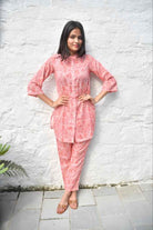 Pretty Peach Floral Co-ord Set : Blossom into Beauty