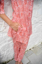 Pretty Peach Floral Co-ord Set : Blossom into Beauty