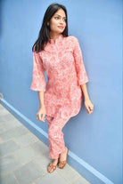 Pretty Peach Floral Co-ord Set : Blossom into Beauty