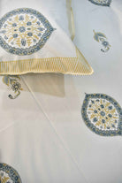 Classic Mughal Motif Cotton Handblock Bedsheet