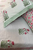 Gulaabi buta Bedsheet - Hand Block Printed Luxury